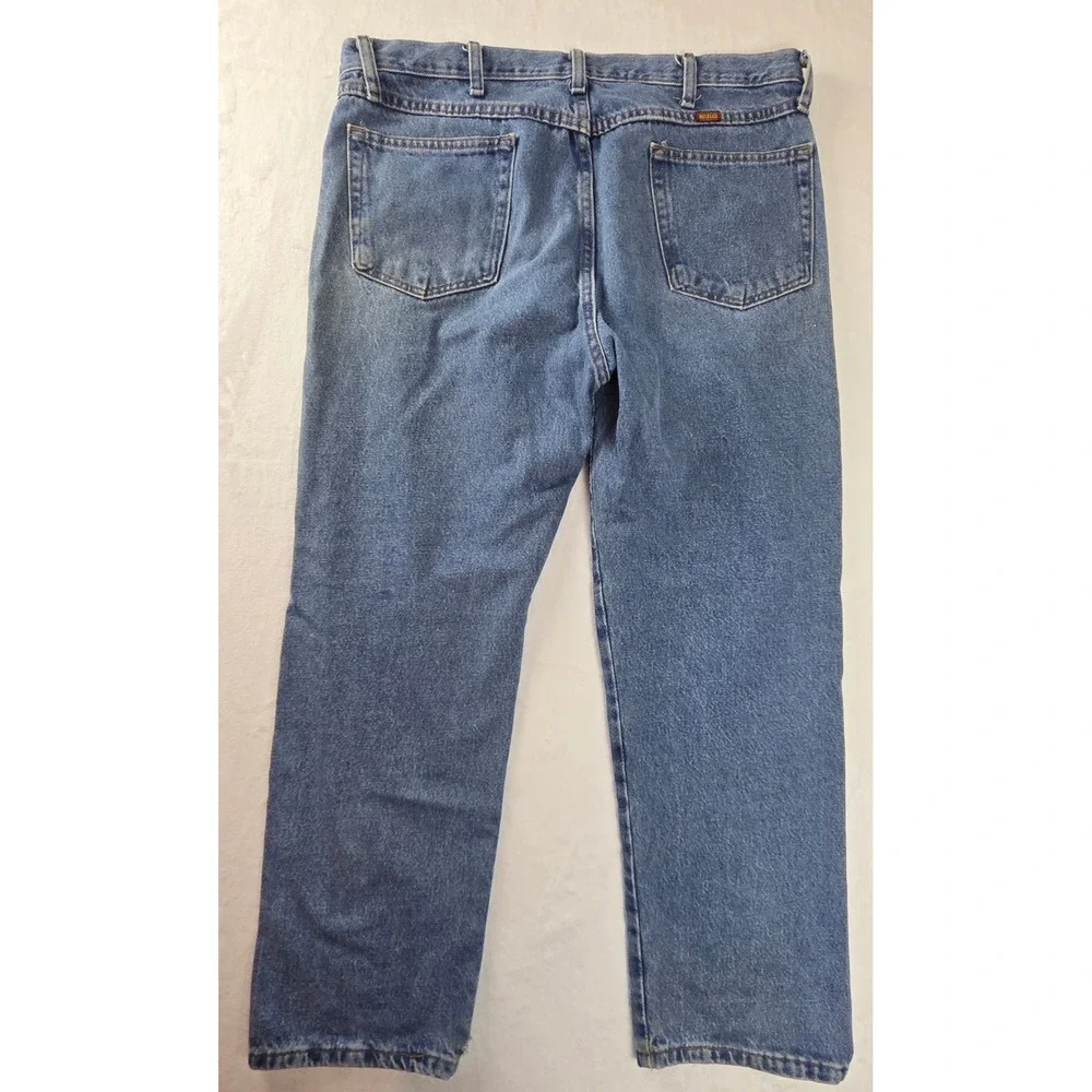 Rustler Mens Regular Fit Straight Leg‎ Blue Denim Jeans 38x29 1087619SW